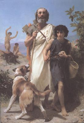 Adolphe William Bouguereau Homer and His Guide (mk26) Sweden oil painting art
